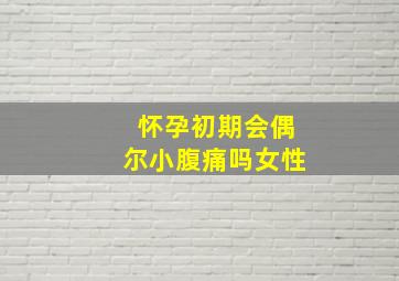 怀孕初期会偶尔小腹痛吗女性