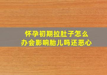 怀孕初期拉肚子怎么办会影响胎儿吗还恶心