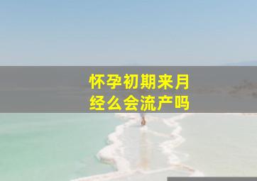 怀孕初期来月经么会流产吗