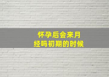 怀孕后会来月经吗初期的时候