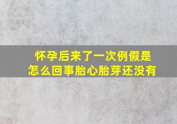 怀孕后来了一次例假是怎么回事胎心胎芽还没有