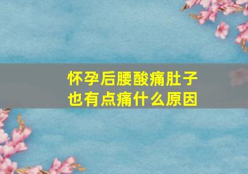 怀孕后腰酸痛肚子也有点痛什么原因