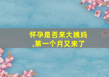 怀孕是否来大姨妈,第一个月又来了