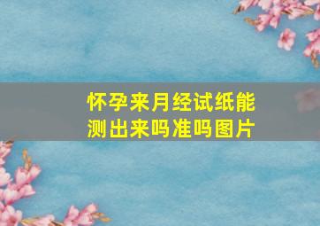 怀孕来月经试纸能测出来吗准吗图片