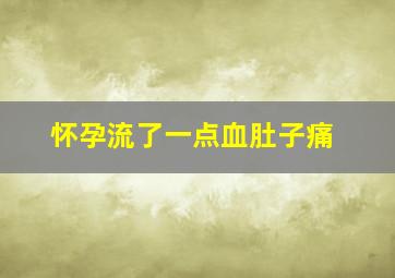 怀孕流了一点血肚子痛