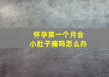 怀孕第一个月会小肚子痛吗怎么办