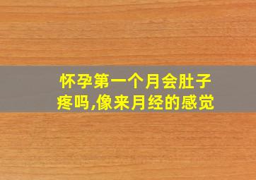 怀孕第一个月会肚子疼吗,像来月经的感觉