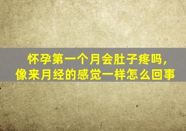 怀孕第一个月会肚子疼吗,像来月经的感觉一样怎么回事