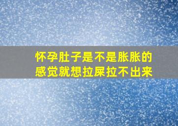 怀孕肚子是不是胀胀的感觉就想拉屎拉不出来