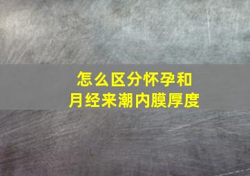 怎么区分怀孕和月经来潮内膜厚度