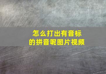 怎么打出有音标的拼音呢图片视频