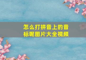 怎么打拼音上的音标呢图片大全视频