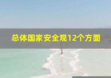 总体国家安全观12个方面