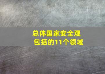 总体国家安全观包括的11个领域