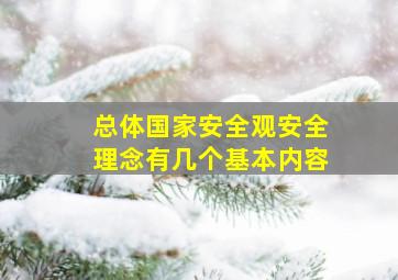 总体国家安全观安全理念有几个基本内容