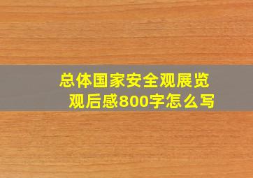 总体国家安全观展览观后感800字怎么写