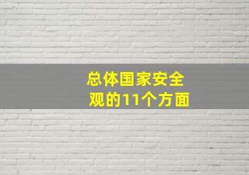 总体国家安全观的11个方面