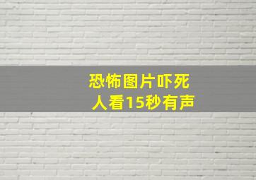 恐怖图片吓死人看15秒有声