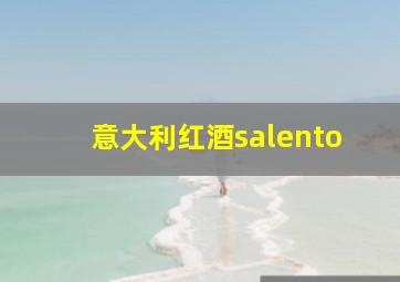 意大利红酒salento