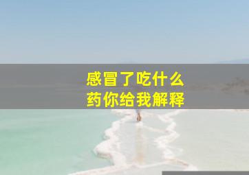 感冒了吃什么药你给我解释