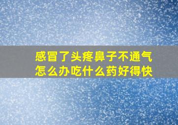 感冒了头疼鼻子不通气怎么办吃什么药好得快