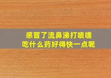 感冒了流鼻涕打喷嚏吃什么药好得快一点呢