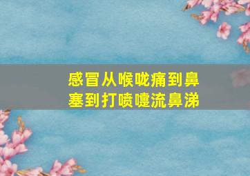 感冒从喉咙痛到鼻塞到打喷嚏流鼻涕