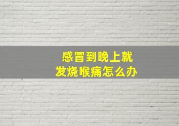 感冒到晚上就发烧喉痛怎么办