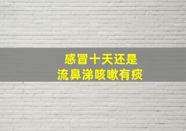 感冒十天还是流鼻涕咳嗽有痰