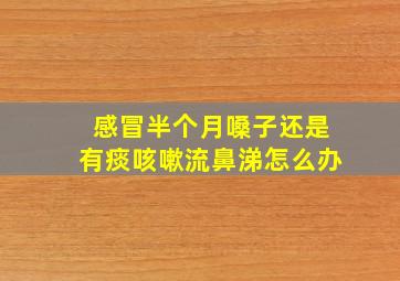 感冒半个月嗓子还是有痰咳嗽流鼻涕怎么办