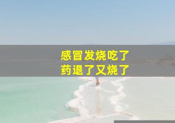 感冒发烧吃了药退了又烧了