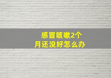 感冒咳嗽2个月还没好怎么办