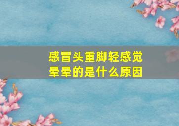 感冒头重脚轻感觉晕晕的是什么原因