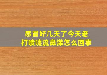 感冒好几天了今天老打喷嚏流鼻涕怎么回事