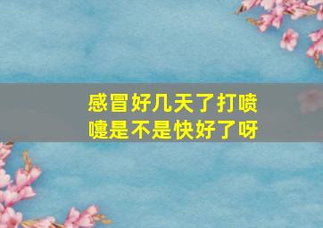 感冒好几天了打喷嚏是不是快好了呀