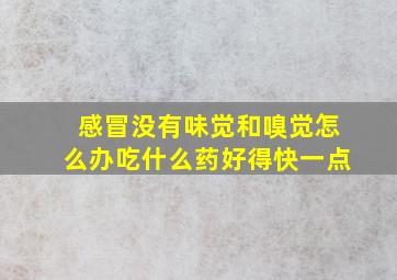 感冒没有味觉和嗅觉怎么办吃什么药好得快一点