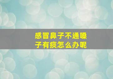 感冒鼻子不通嗓子有痰怎么办呢