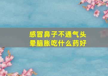 感冒鼻子不通气头晕脑胀吃什么药好