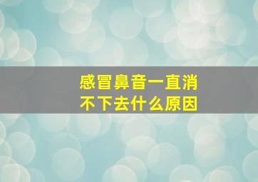 感冒鼻音一直消不下去什么原因