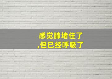 感觉肺堵住了,但已经呼吸了