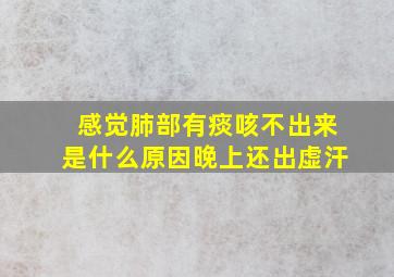 感觉肺部有痰咳不出来是什么原因晚上还出虚汗