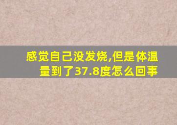 感觉自己没发烧,但是体温量到了37.8度怎么回事