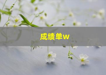 成绩单w