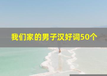 我们家的男子汉好词50个