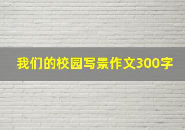 我们的校园写景作文300字