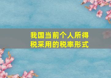 我国当前个人所得税采用的税率形式