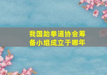 我国跆拳道协会筹备小组成立于哪年