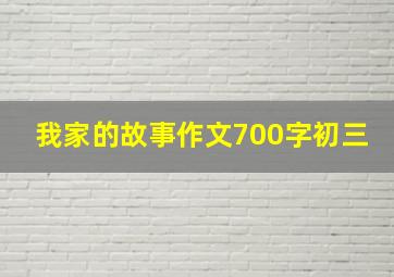 我家的故事作文700字初三