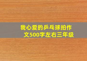 我心爱的乒乓球拍作文500字左右三年级