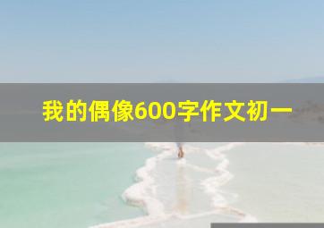 我的偶像600字作文初一